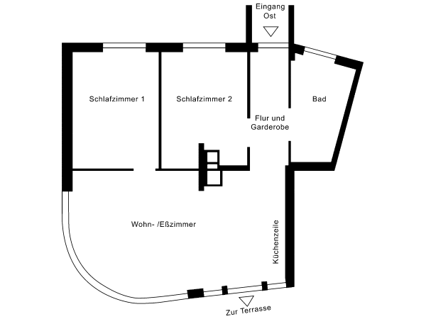 Grundriss der Ferienwohnung
